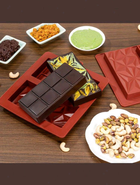 1pc Large Chocolate Bar Mold Deep Dubai,Silicone Thick Chocolate Bar Molds