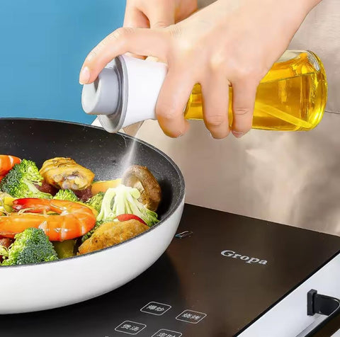 Olive Oil Sprayer for Cooking - 150ml Glass Oil Dispenser Bottle Spray Mister