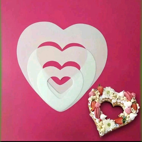 1pc Heart Shaped Cake Mold, PET Plastic, Baking Accessories, Valentine's Day