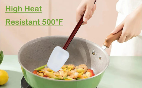 Silicone Cream Spatula Kitechen Spatula Baking Tool With Non-Slip Handle Heat Resistant Butter Scraper Non-Stick Stirring Food