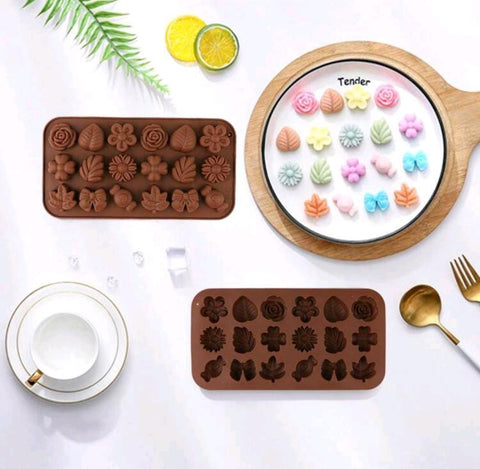 Silicone Chocolate Mold Flower - Food-Grade Material, Easy De-moulding