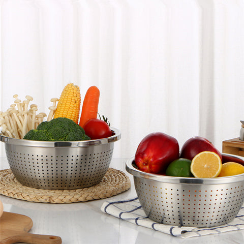 Stainless Steel Rice Sieve Strainer Basket for Kitchen