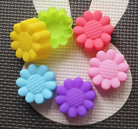 New 12PCS Silicone Cake Mold Cake Baking Molds Flower Designs Mold Cupcake Baking Tools