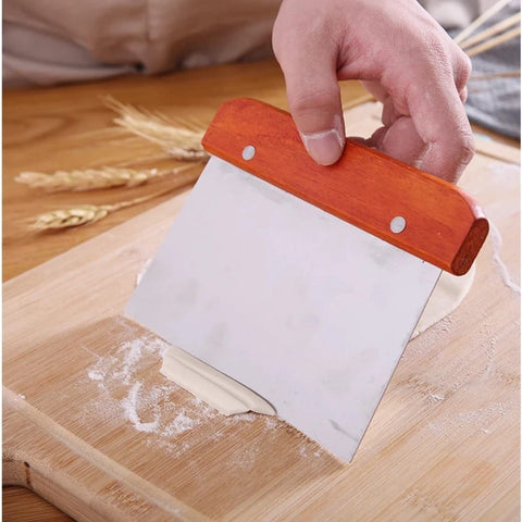 Stainless Steel Pastry Cutters Noodle Knife Cake Scraper with Scale