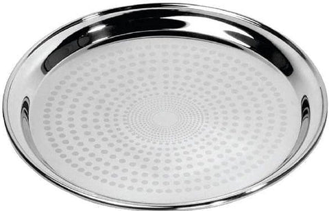 Round Stainless Steel Tray - Silver, 40-60cm