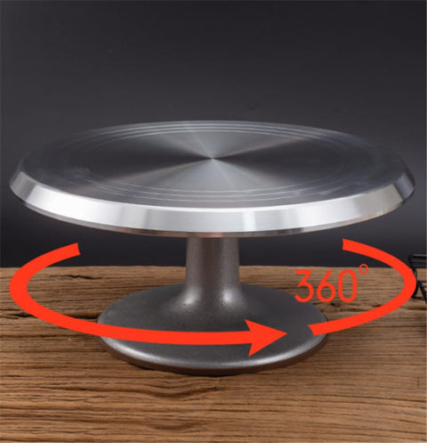 Senior Piping Turntable - Sturdy Aluminum 12 Inch (31cm) Cake Stand