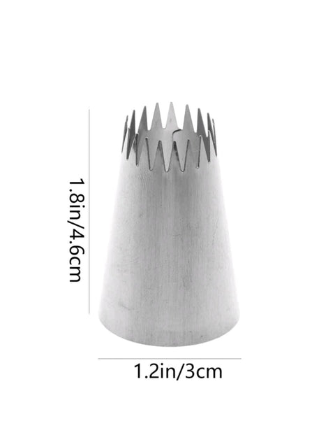 Reusable Stainless-Steel Piping Nozzle Set, Daily Solid Washable Icing Piping Nozzle Tip, 12pcs