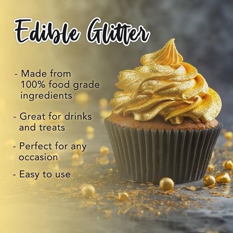 Edible Glitter Gold for Decoration