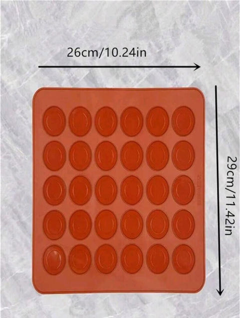 Hole Baking Mat, Chocolate Brown Silicone Macaron Mat For DIY Baking