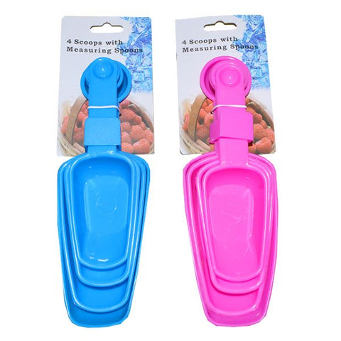 Measuring Spoon Set, 4 Pcs - Durable, Multi-colored Plastic
