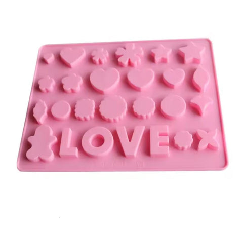 Love Heart Shape Silicone Mold for Chocolates & Cookies