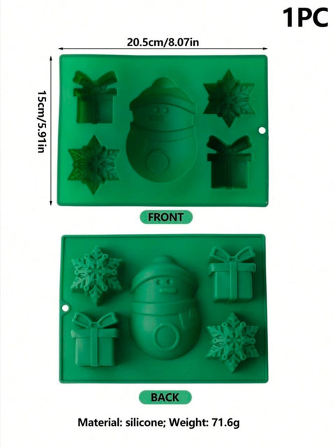 Christmas Series Silicone Cake Mold, Snowman Gift Sock Shaped