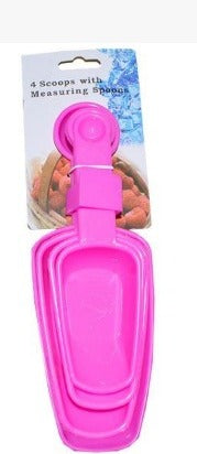 Measuring Spoon Set, 4 Pcs - Durable, Multi-colored Plastic