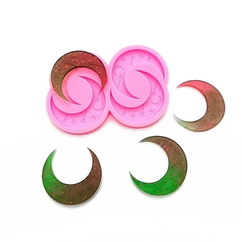 Moon Shape Silicone Fondant Mold, 11cm X 8cm