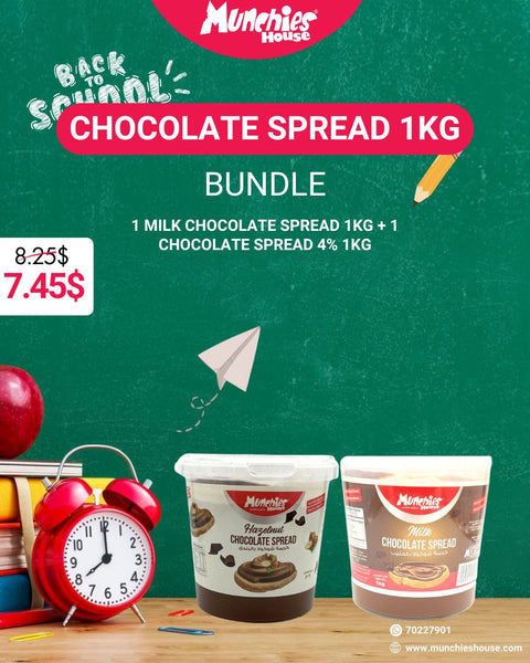 Chocolate Spread 1kg Bundle: Premium Milk & Hazelnut Chocolate Spread (1kg)