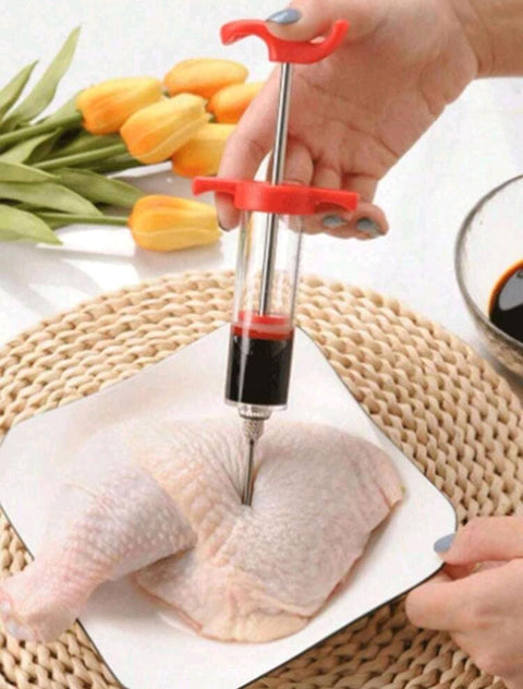 Meat Injector with Needle for Barbecue and Kitchen Cooking