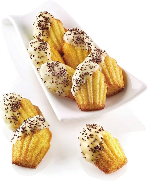 18 Cavity Madeleine Mold for Baking, Cookie, Chocolate, Candy - Shell Shape Cake Mold Pan