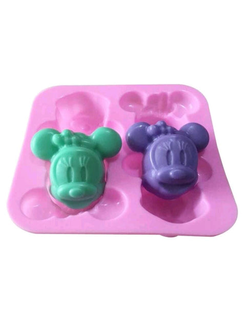4 Cavity Mouse Mice Head Silicone Mold for DIY Fondant Candy