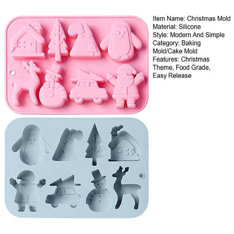 Chocolate Silicone Mold in Pink for Christmas Creations