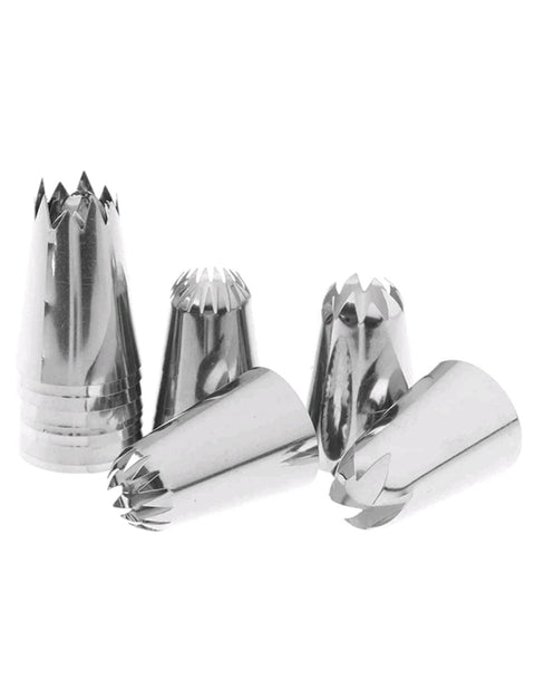Reusable Stainless-Steel Piping Nozzle Set, Daily Solid Washable Icing Piping Nozzle Tip, 12pcs