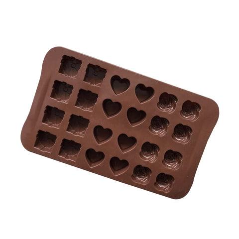 Silicone Chocolate Mold Rose Heart Gift Shape