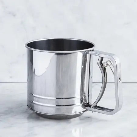 Flour Sifter, Stainless Steel, Fine Mesh, Ergonomic Design