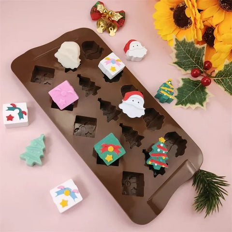 Christmas Series Santa Claus Gift Box Christmas Tree Silicone Mold