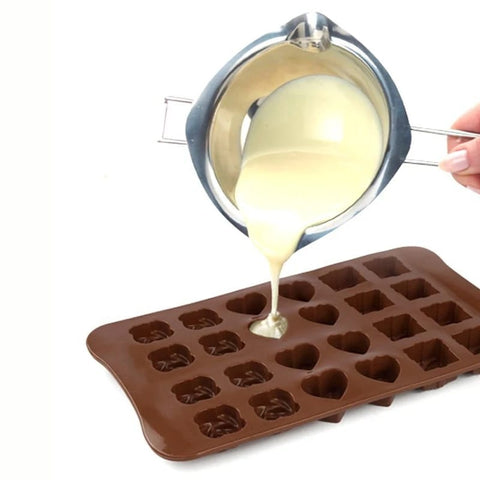 Silicone Chocolate Mold Rose Heart Gift Shape