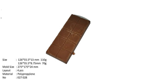 Polycarbonate Chocolate Molds Dubai Trend x 4