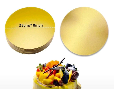Gold Round Cardboard 25cm 1PC