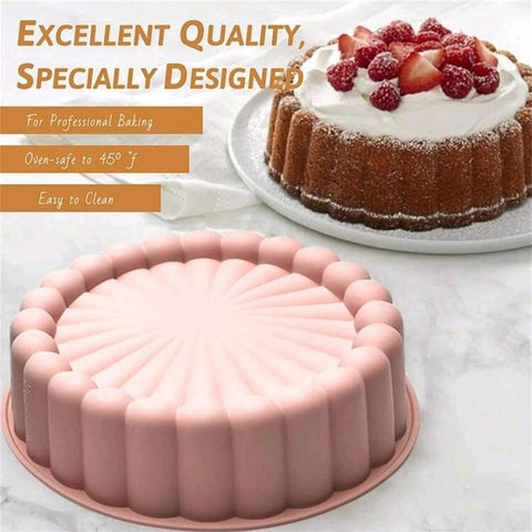 Silicone Charlotte Cake Pan, Reusable Round Baking Molds