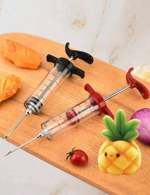 Meat Injector with Needle for Barbecue and Kitchen Cooking