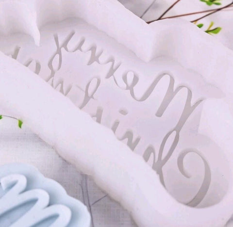 Merry Christmas English Letter Candle Silicone Mold Christmas Decoration
