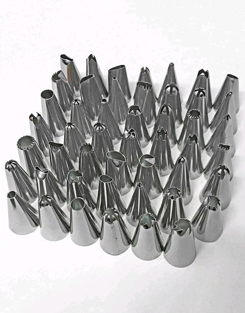 48-Piece Stainless Steel Icing Piping Nozzle Set for Cake Decorating