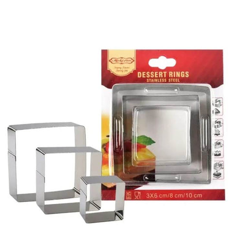 Stainless Steel Square Mousse Cake Ring Cake Mold Cake Decorating Mold