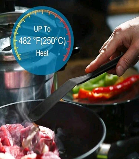 1PC Silicone Thin Spatula Omelet Spatula Turner for Fish & Eggs
