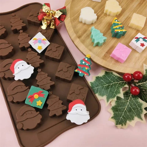 Christmas Series Santa Claus Gift Box Christmas Tree Silicone Mold