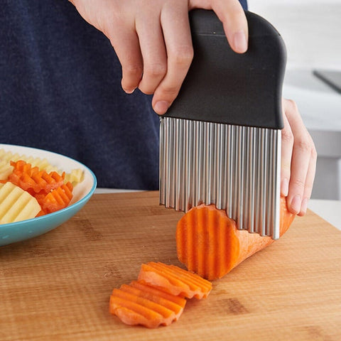 Stainless Steel Wavy Potato Chip Cutter Knife