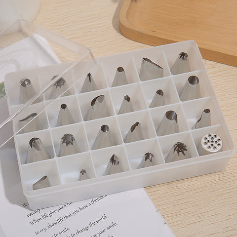 24pcs Stainless Steel Piping Nozzle Set for Cake Decorating