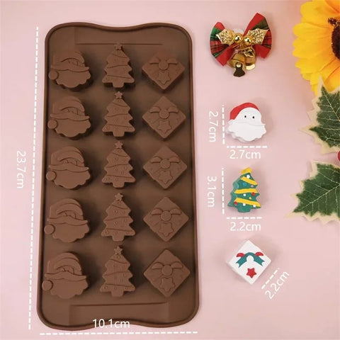 Christmas Series Santa Claus Gift Box Christmas Tree Silicone Mold