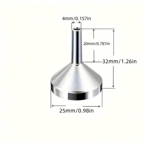 4pcs Metal Mini Funnel Set for Liquid Transfer & Pouring