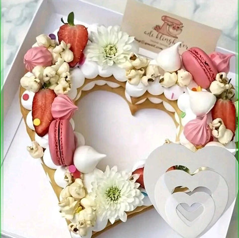 1pc Heart Shaped Cake Mold, PET Plastic, Baking Accessories, Valentine's Day