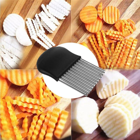 Stainless Steel Wavy Potato Chip Cutter Knife