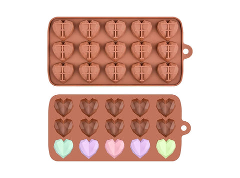 Diamond Heart Silicone Chocolate Mold | Crafting Essentials