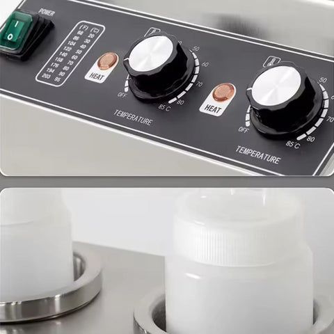 Electric Sauce Warmer with Squeeze Bottles - 2 Grid