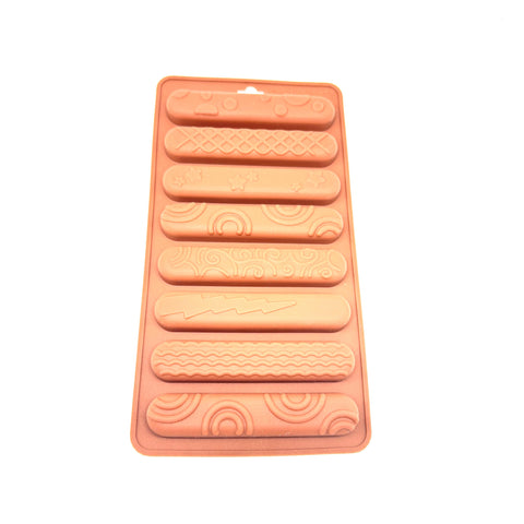 Cereal Bars Baking Mould Silicone Mold with 8 Unique Cavities