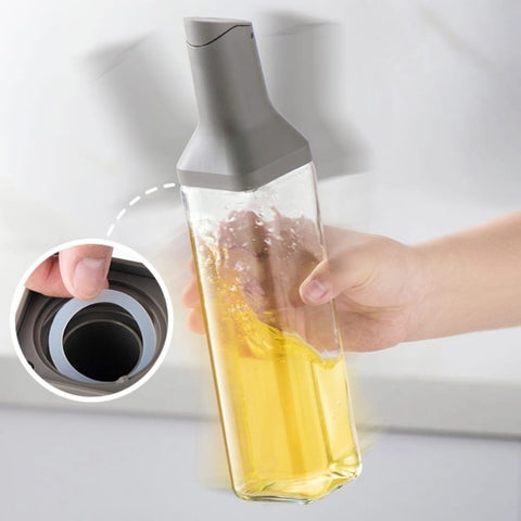 500ml Glass Oil Bottle Leak-Proof Kitchen Dispenser