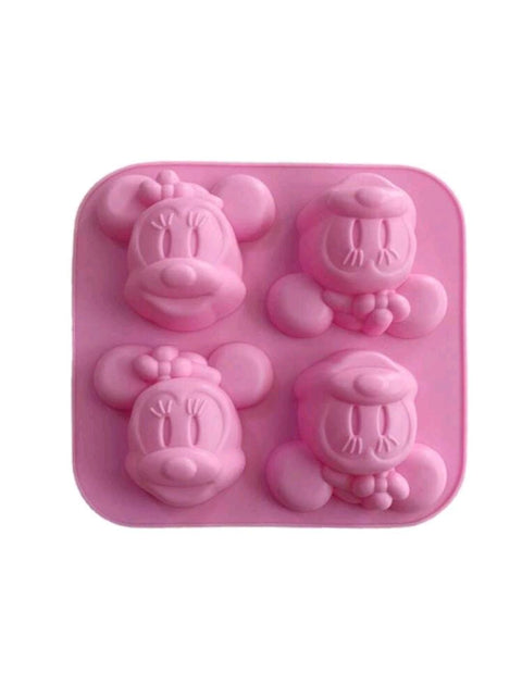 4 Cavity Mouse Mice Head Silicone Mold for DIY Fondant Candy