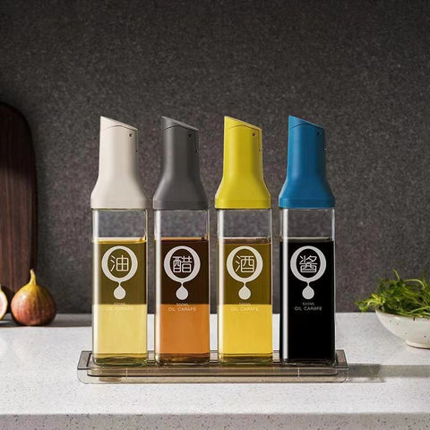 500ml Glass Oil Bottle Leak-Proof Kitchen Dispenser