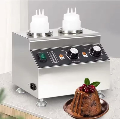Electric Sauce Warmer with Squeeze Bottles - 2 Grid